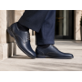 Pantofi barbati casual din piele naturala bleumarin GKR133BL